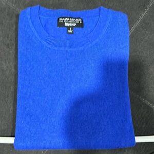 Banana Republic Royal Blue Ruffle Sleeve Cuff Sweater M